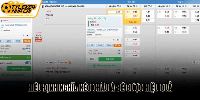 Hiểu định nghĩa kèo châu Á để cược hiệu quả