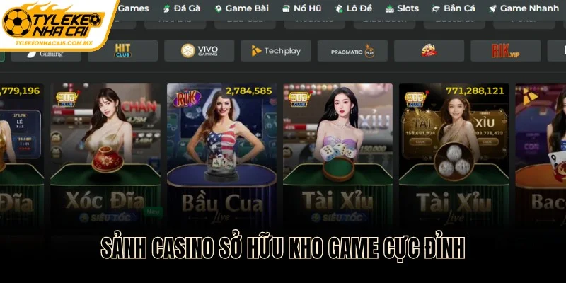 Sảnh casino UK88 sở hữu kho game cực đỉnh